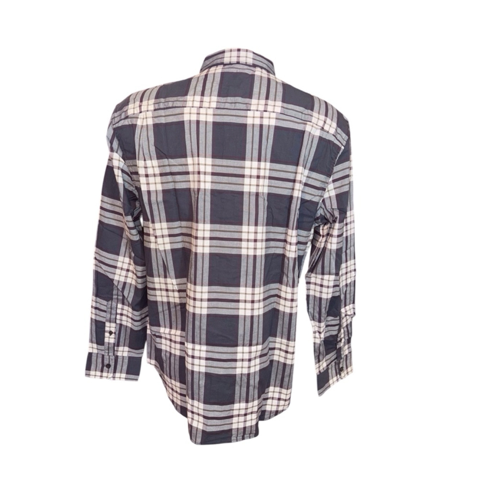 Men's Mutual Weave Plaid Shirt XL Blue - Picture 2 of 3